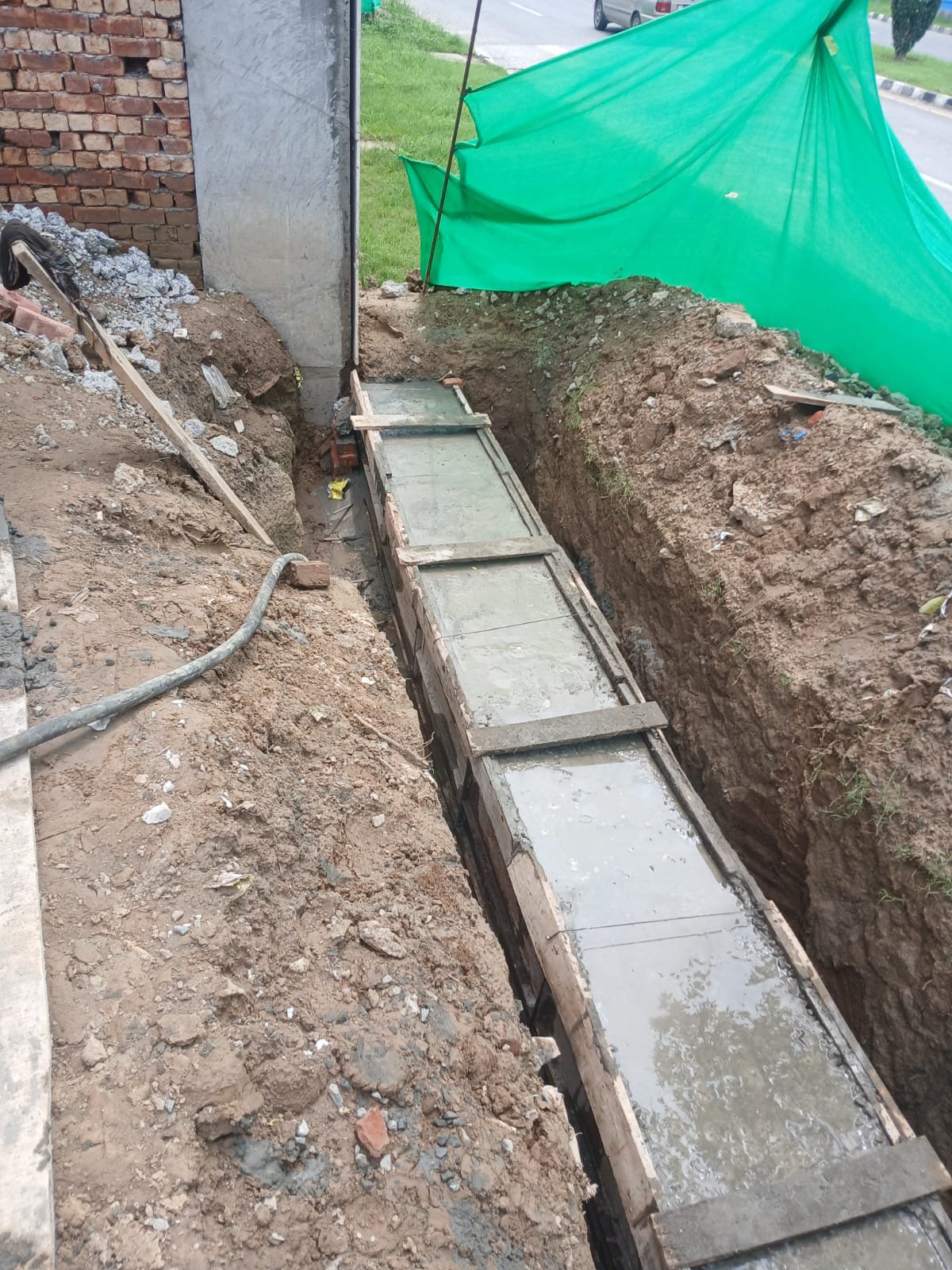Construction foundation and concrete work in Pakistan