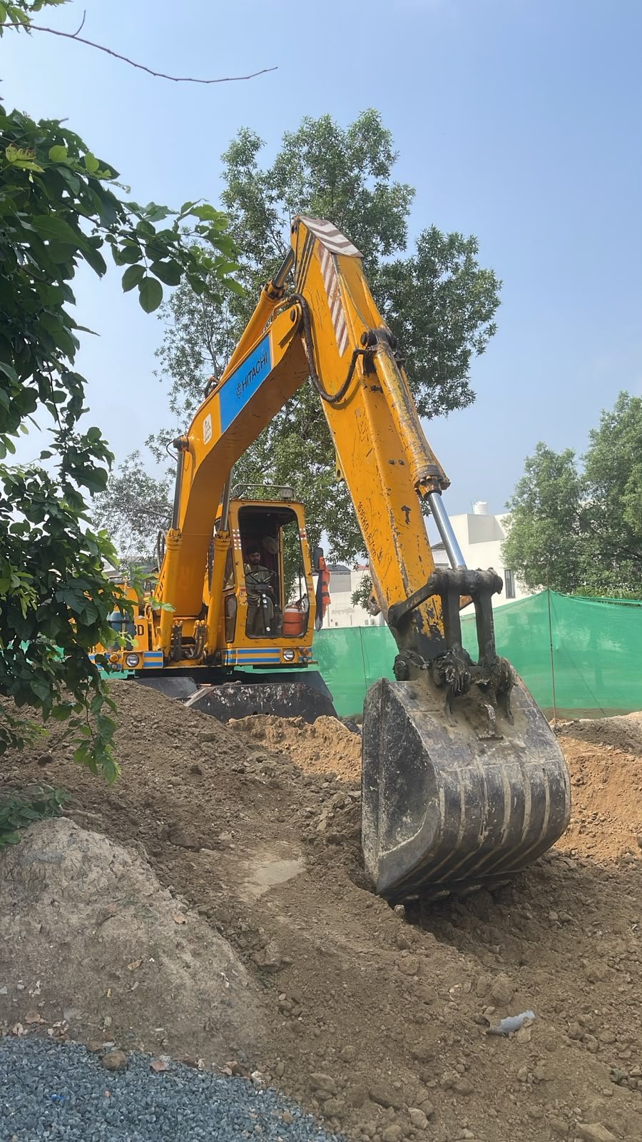 Excavator construction work in Pakistan